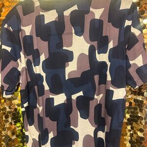 Boss Men's Abstract Pattern Shirt - Blue and Purple